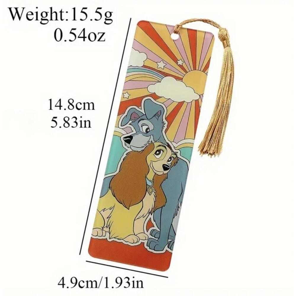 Bookmark - Lady And The Tramp With Tassel, Cartoon Nostalgia Classic Dogs - Picture 3 of 4